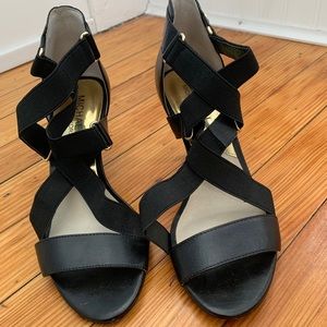 Micheal by Micheal Kors Black Strappy Heels
